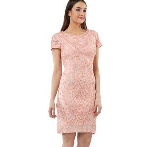 JS Collections midi cocktail dress; size 4